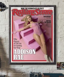 Addison Rae Stuns For Rolling Stone Magazine February 2025 Cover Home Decor Poster Canvas