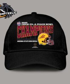 Arizona State Sun Devils 2025 Chick fil A Peach Bowl Champions College Football Playoff Quarterfinal Vintage Style With Helmet Classic Cap Hat Snapback