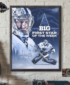 Arsenii Sergeev Penn State Men’s Hockey B1G First Star Of The Week Home Decor Poster Canvas