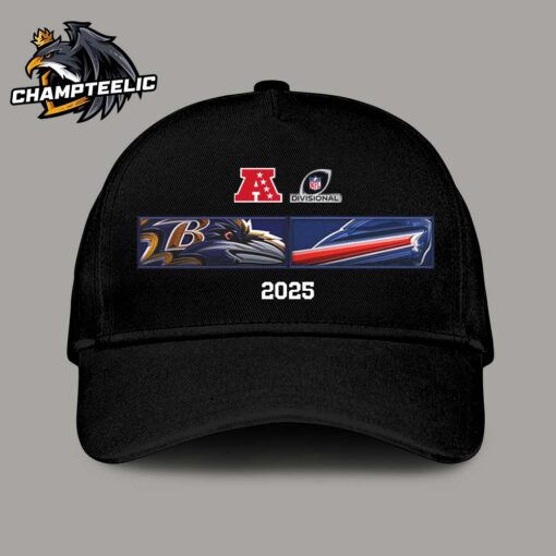 Baltimore Ravens And Buffalo Bills Matchup 2025 AFC Divisional Round Head To Head Logo Classic Cap Hat Snapback