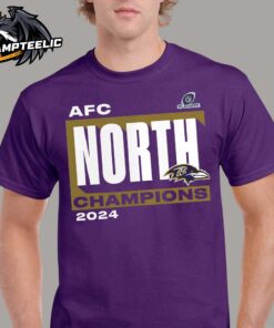 Baltimore Ravens Fanatics 2024 AFC North Division Champions Conquer Unisex T-Shirt