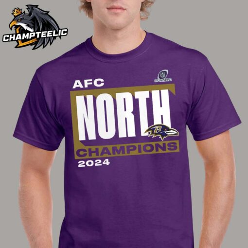 Baltimore Ravens Fanatics 2024 AFC North Division Champions Conquer Unisex T-Shirt