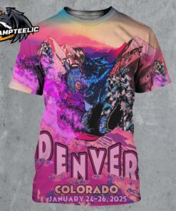 Billy Strings Shows In Denver Colorado Merch Poster On January 24-26 2025 The Snowing Goat Artwork All Over Print Shirt