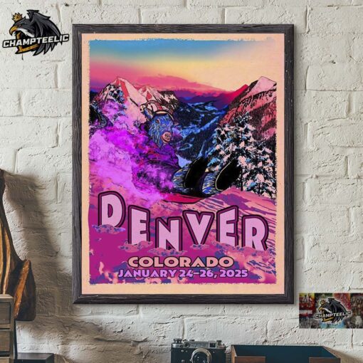 Billy Strings Shows In Denver Colorado Merch Poster On January 24-26 2025 The Snowing Goat Artwork Home Decor Poster Canvas