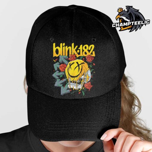 Blink 182 Skull And Roses Logo Classic Cap Hat Snapback