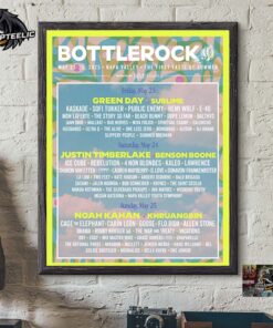 Bottlerock Festival 2025 Poster At Napa Valley The First Taste Of Summer On May 23 To 25 2025 Full Lineup Home Decor Poster Canvas