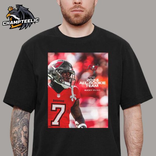 Bucky Irving Tampa Bay Buccaneers 2024 PFWA All Rookie Team Unisex T-Shirt