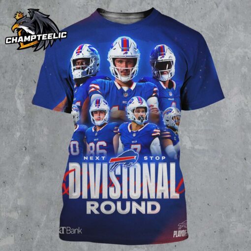 Buffalo Bills Next Stop Divisional Round NFL Playoffs 2024 All Over Print Shirt