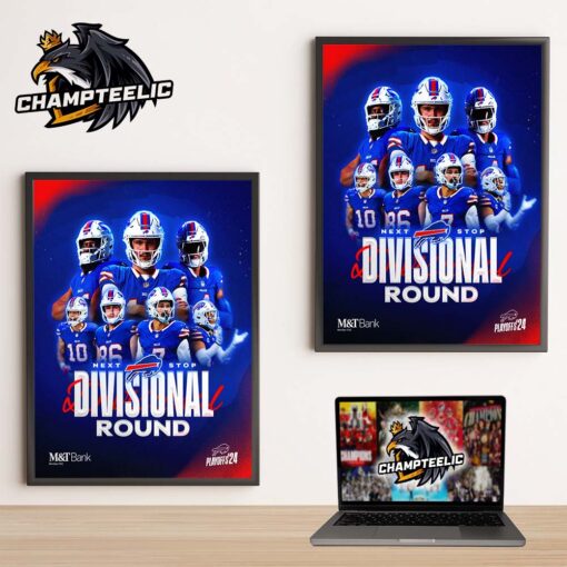 Buffalo Bills Next Stop Divisional Round NFL Playoffs 2024 Home Decor Poster Canvas