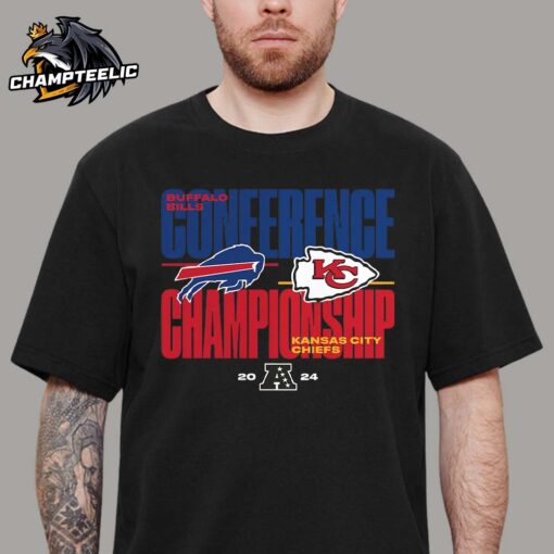 Buffalo Bills Vs Kansas City Chiefs 2024 AFC Championship Game Matchup Unisex T-Shirt