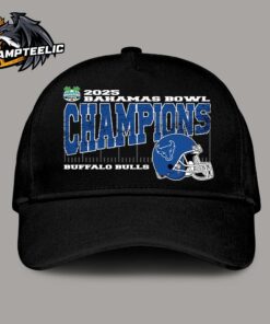 Buffalo Bulls 2025 Bahamas Bowl Champions College Football Bowl Game Locker Room Vintage Style With Helmet Classic Cap Hat Snapback