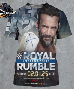 CM Punk On The Cover Of WWE Royal Rumble Indianapolis On February 1 2025 All Over Print Shirt