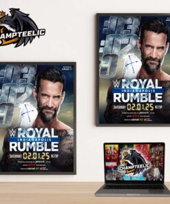 CM Punk On The Cover Of WWE Royal Rumble Indianapolis On February 1 2025 Home Decor Poster Canvas