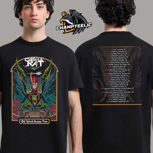 Castle Rat Old World Realms Tour Europe And UK Tour 2025 Tour Dates Merch Two Sides Unisex T-Shirt