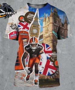 Cleveland Browns Meets New York Jets For NFL 2025 London Games At Tottenham Hotspur Stadium All Over Print Shirt