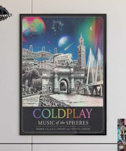 Coldplay 2025 Mumbai Music Of The Spheres Tour Merch Poster At Dy Patil Stadium On 18 19 And 21 January 2025 Home Decor Poster Canvas