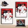 Connor Bedard From Chicago Blackhawks 100 Career Points Home Decor Poster Canvas