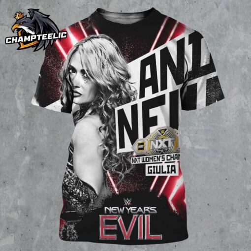 Congrats Giulia The Beautiful Madness Is New NXT Women’s Champion At WWE NXT New Years Evil All Over Print Shirt