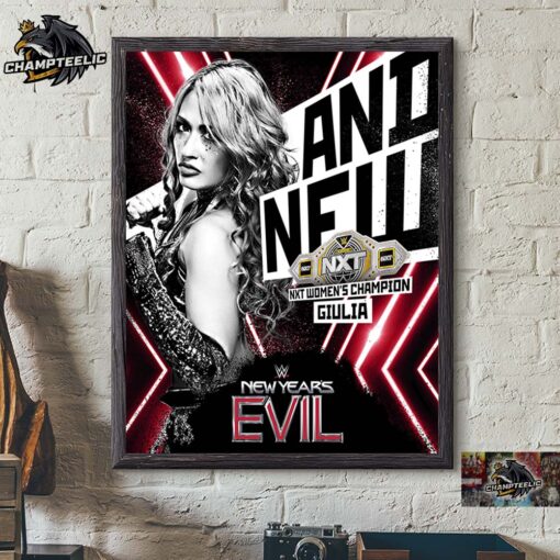 Congrats Giulia The Beautiful Madness Is New NXT Women’s Champion At WWE NXT New Years Evil Home Decor Poster Canvas