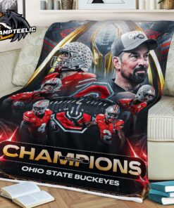 Congrats Ohio State Buckeyes 2025 CFP National Champions Fleece Blanket