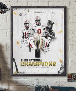 Congrats Ohio State Buckeyes 2025 National Champions CFB Playoff Home Decor Poster Canvas