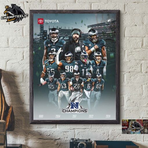 Congrats Philadelphia Eagles 2024 NFC Champions Took Command Of The NFC Home Decor Poster Canvas