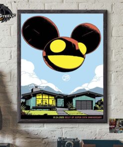 Deadmau5 Gig Poster For Show At The Belly Up Aspen Celebrating The Club 20th Anniversary On January 24 2025 Home Decor Poster Canvas