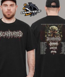 Decapitated Infernal Bloodshed Over Europe 2025 Tour Schedule Dates Two Sides Unisex T-Shirt