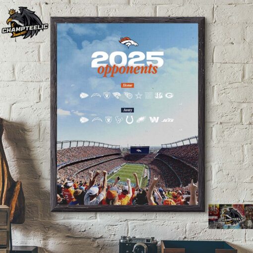 Denver Broncos NFL 2025 Opponents Wall Decor Poster Canvas