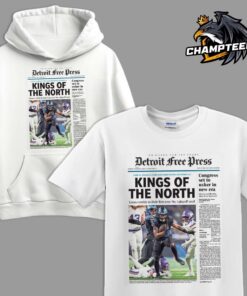 Detroit Lions Front Page Of The Detroit Free Press Crowns The Lions The Kings Of The North Unisex T-Shirt