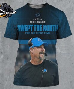 Detroit Lions King Of The North NFC 2024 Swept The North For The First Time All Over Print Shirt