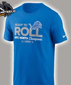 Detroit Lions Nike 2024 NFC North Division Champions Locker Room Trophy Collection Unisex T-Shirt