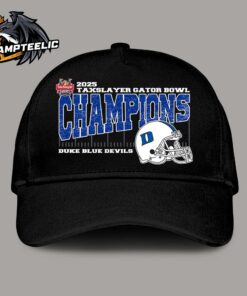 Duke Blue Devils 2025 TaxSlayer Gator Bowl Champions Vintage Style With Helmet Classic Cap Hat Snapback