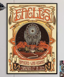 Eagles Band Concert Poster For Show Residency At Sphere Las Vegas On January 17 And 18 2025 Home Decor Poster Canvas