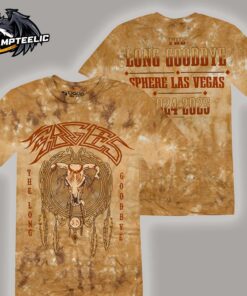 Eagles The Long Goodbye Sphere Dreamcatcher Tee 2024 2025 Sand Tie Dye T-Shirt