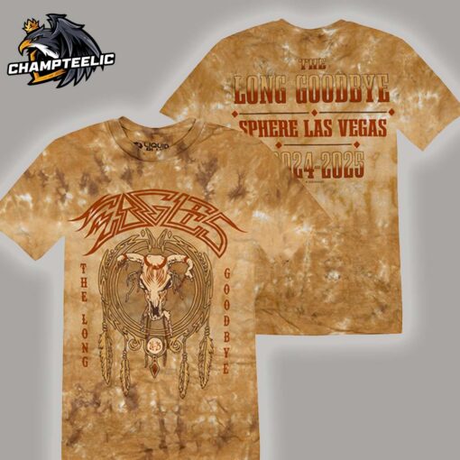 Eagles The Long Goodbye Sphere Dreamcatcher Tee 2024 2025 Sand Tie Dye T-Shirt