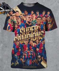 FC Barcelona Super Campions Supercopa D’Espanya 2025 Spanish Super Cup Champions All Over Print Shirt