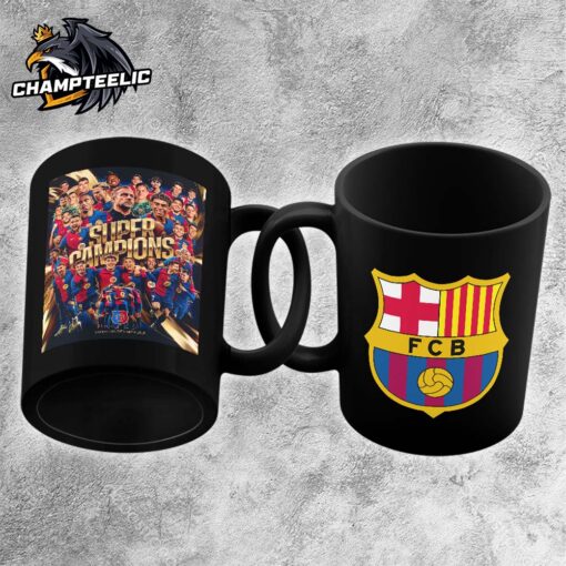 FC Barcelona Super Campions Supercopa D’Espanya 2025 Spanish Super Cup Champions Coffee Ceramic Mug