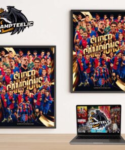 FC Barcelona Super Campions Supercopa D’Espanya 2025 Spanish Super Cup Champions Home Decor Poster Canvas