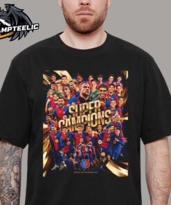 FC Barcelona Super Campions Supercopa D’Espanya 2025 Spanish Super Cup Champions Unisex T-Shirt