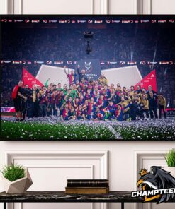 FC Barcelona Supercopa D’Espanya 2025 Spanish Super Cup Champions Team Photo Home Decor Poster Canvas