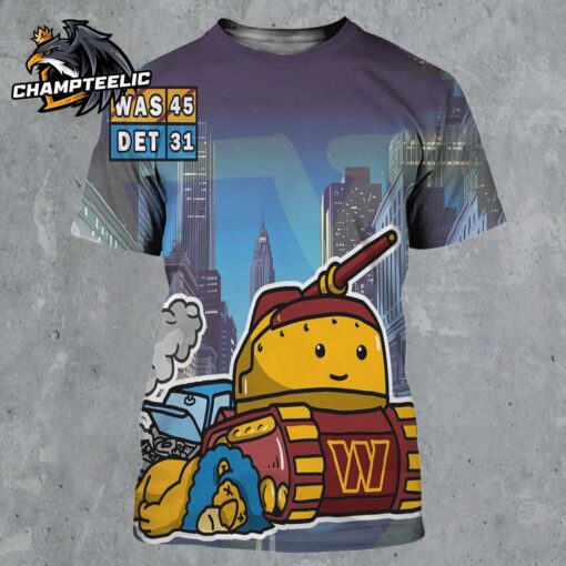 Funny The Washington Commanders Tank Destroy The Detroit Lions Head To The NFC Championship Game All Over Print Shirt