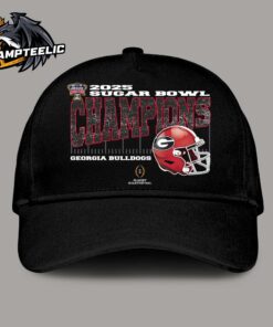 Georgia Bulldogs 2025 Sugar Bowl Champions College Football Playoff Quarterfinal Vintage Style With Helmet Classic Cap Hat Snapback