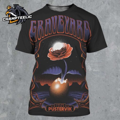 Graveyard Poster For Show In Gothenburg At Pustervik On May 31 2025 All Over Print Shirt