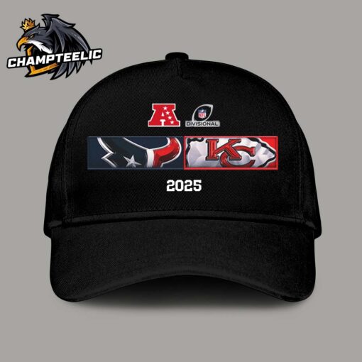 Houston Texans And Kansas City Chiefs Matchup 2025 AFC Divisional Round Head To Head Logo Classic Cap Hat Snapback