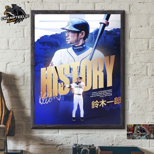 Ichiro Suzuki First Japanese Born Player Inducted Into The Hall Of Fame 2025 Home Decor Poster Canvas