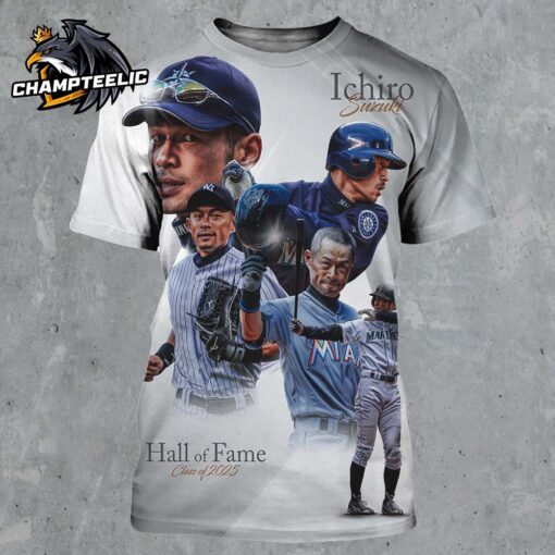 Ichiro Suzuki From Seattle Mariners First Japanese Born Player Hall Of Fame Class Of 2025 All Over Print Shirt