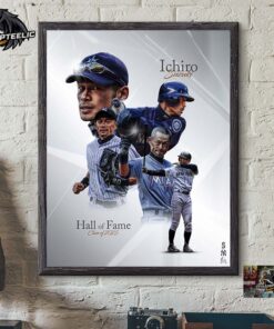 Ichiro Suzuki From Seattle Mariners First Japanese Born Player Hall Of Fame Class Of 2025 Home Decor Poster Canvas