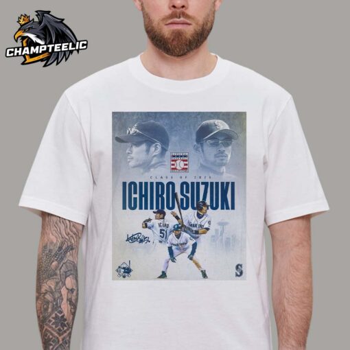 Ichiro Suzuki Seattle Marines Class Of 2025 Hall Of Famer Unisex T-Shirt