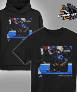 Jahmyr Gibbs Detroit Lions NFL Flash Features Week 18 Celebrates His Fourth Touchdown Unisex T-Shirt